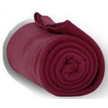 Fleece Throw Blanket 50"x60" - Maroon **** FREE RUSH ****